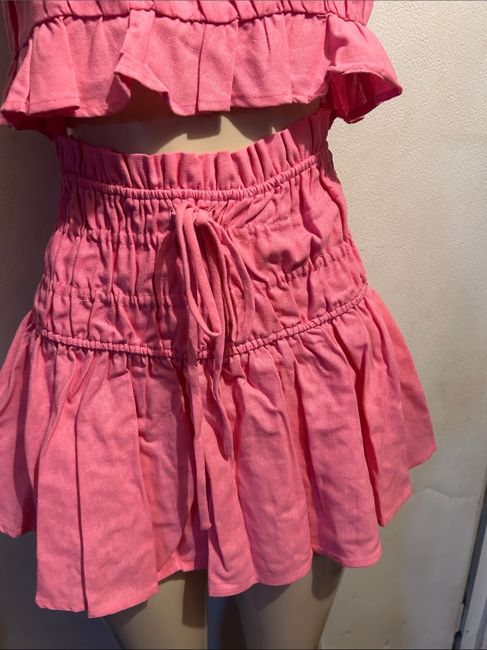 HYFVE Pink Ruffled Crop Top & Drawstring Skort Set - Picture 3 of 11